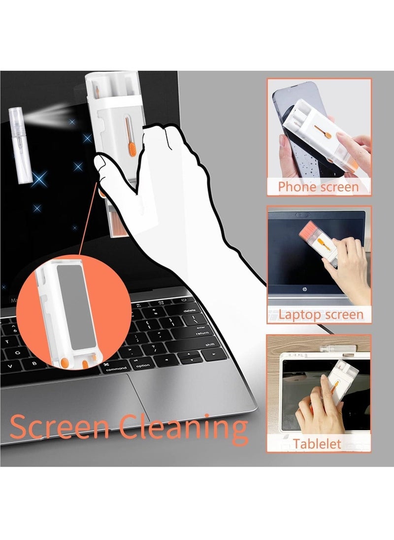 Laptop Cleaner Kit 8 in 1 Keyboard Cleaning Set Screen Swipe and Brush with Cell Phone Stand Earphone Cleaning Pen for Airpod Key Puller and Spray Bottle for Computer/MacBook/Keyboard/iPad - Image 4
